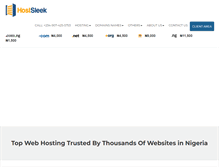 Tablet Screenshot of hostsleek.com